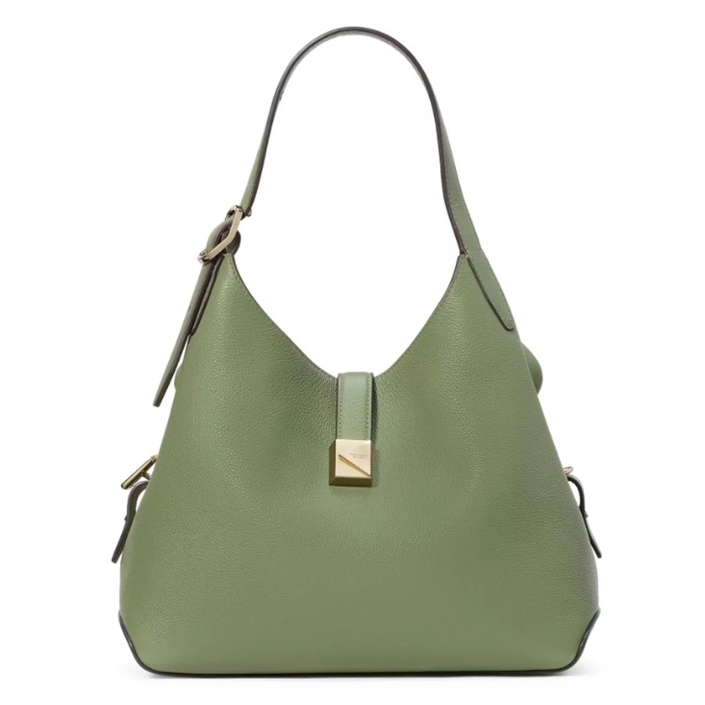 Kate Spade Deco Leather Crossbody Tote Bag - Olive Leaf